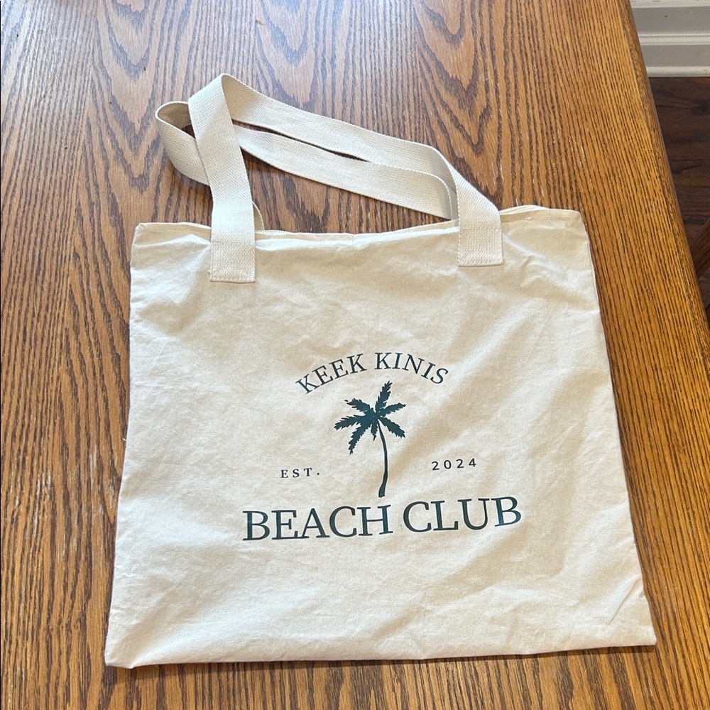 Keek Kinis 100% Cotton Zip Top Tote Bag